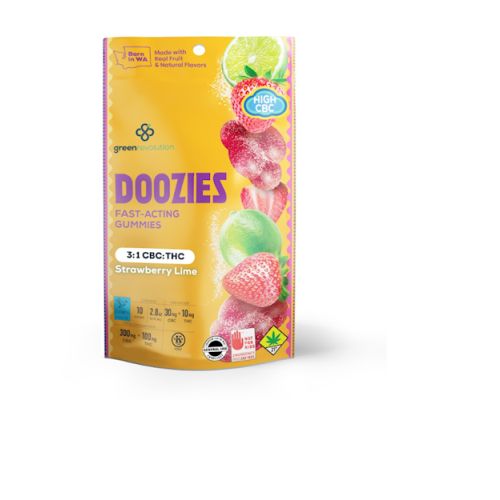 Strawberry Lime 3:1 ELEVATE 10 Pk (300mg CBC;100mg THC) - Doozies