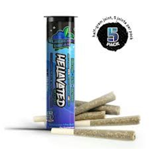 3.75g Infused Joint Blueberry Dream Flavored 5PK Juicy Stickz - Hellavated 3.75g Infused Joint Blueberry Dream Flavored 5PK Juicy Stickz - Hellavated