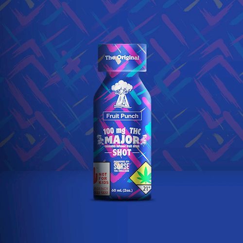 Fruit Punch 100mg THC 2oz Shot - Majors Fruit Punch 100mg THC 2oz Shot - Majors
