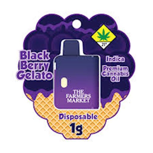 1g Disposable Blackberry Gelato INDICA - The Farmers Market 1g Disposable Blackberry Gelato INDICA - The Farmers Market