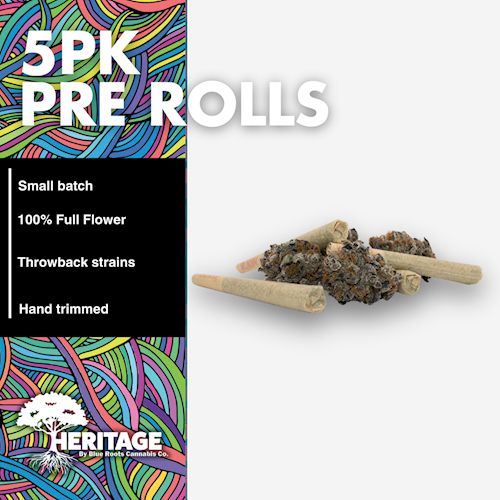 3.5g Dutch Heritage Pre-Roll 5pk - Blue Roots 3.5g Dutch Heritage Pre-Roll 5pk - Blue Roots