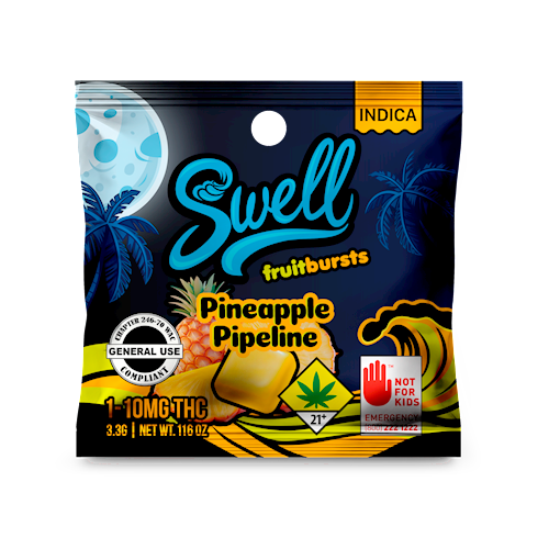 1pk Fruit Burst - Pineapple Pipeline Indica 10mg