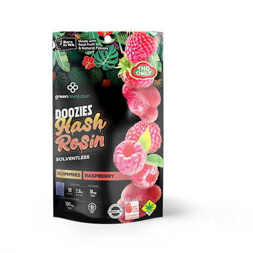 Hash Doozies - Raspberry THC CHILL 10 Pack (80g) (100mg THC) Hash Doozies - Raspberry THC CHILL 10 Pack (80g) (100mg THC)