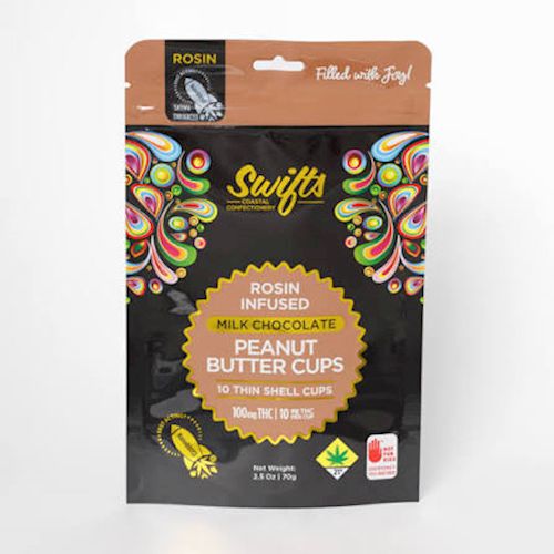 Swifts Edibles - PB Cups-Milk-Sativa-100mg - Sour Diesel BX3 - 70g Swifts Edibles - PB Cups-Milk-Sativa-100mg - Sour Diesel BX3 - 70g