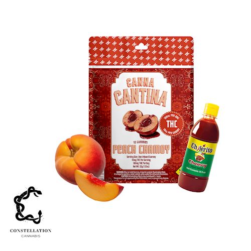 Cantina Gummies Peach Chamoy 10 Pack 100mg - Hybrid Cantina Gummies Peach Chamoy 10 Pack 100mg - Hybrid