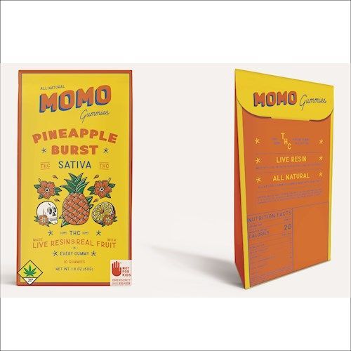 Pineapple Burst Momo Gummy 10 Pack (100mg THC) - Sativa