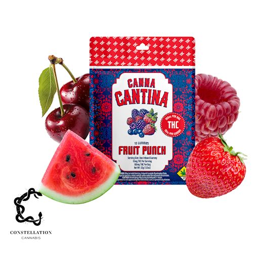 Cantina Gummies Fruit Punch 10 Pack 100mg - Hybrid Cantina Gummies Fruit Punch 10 Pack 100mg - Hybrid