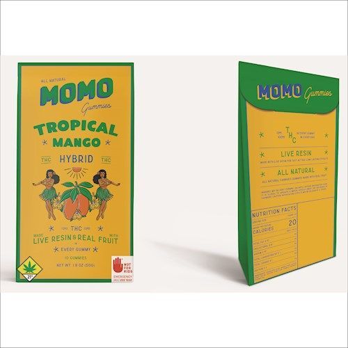 Tropical Mango Momo Gummy 10 Pack (100mg THC) - Hybrid Tropical Mango Momo Gummy 10 Pack (100mg THC) - Hybrid