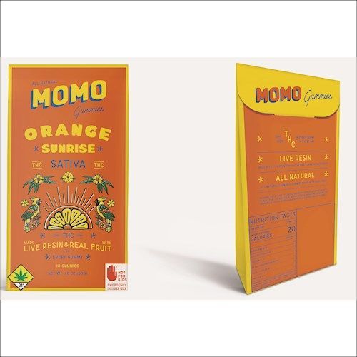 Orange Sunrise Momo Gummy 10 Pack (100mg THC) - Sativa