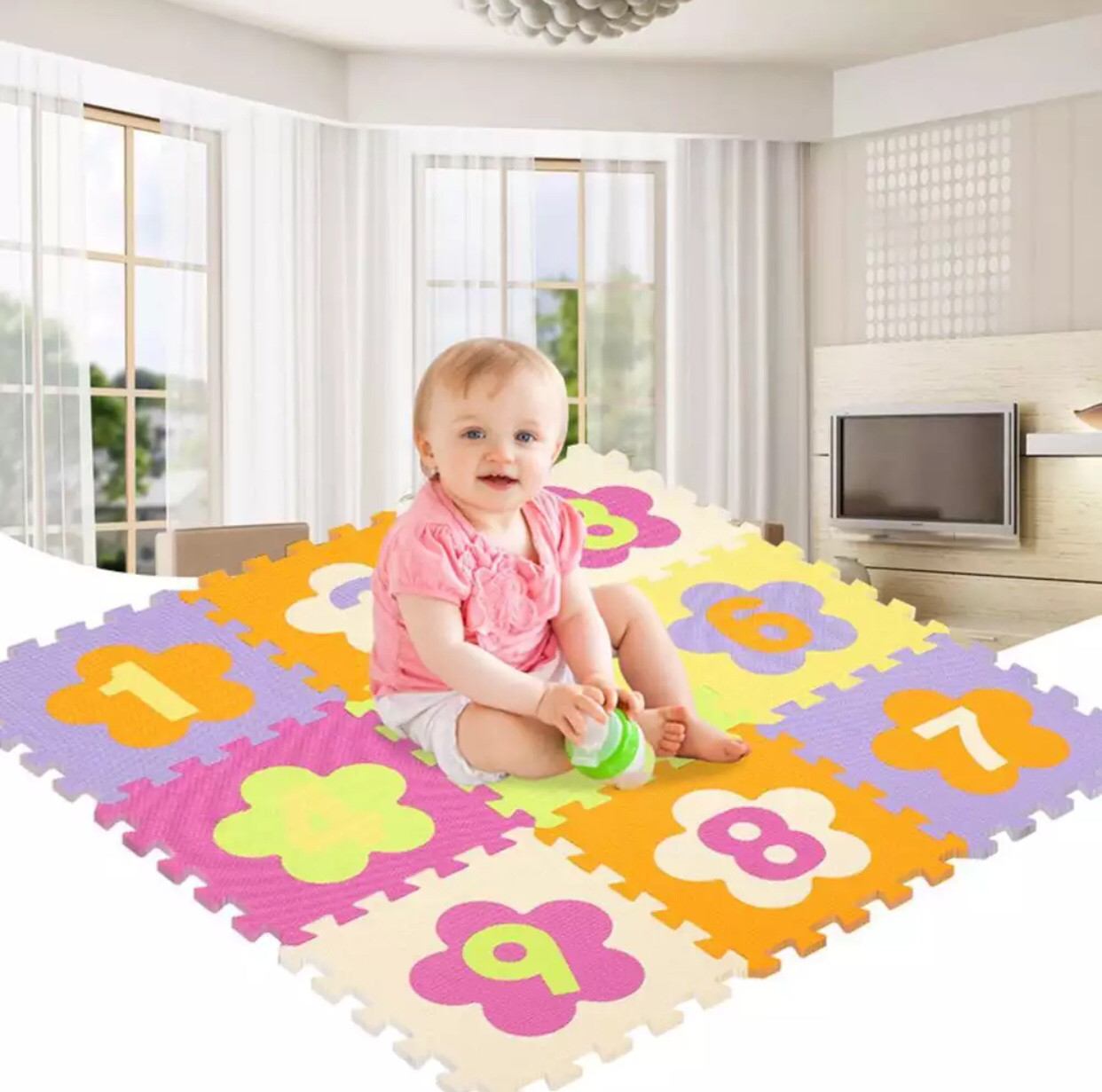 Education Baby Play Puzzle Mat 9 pc