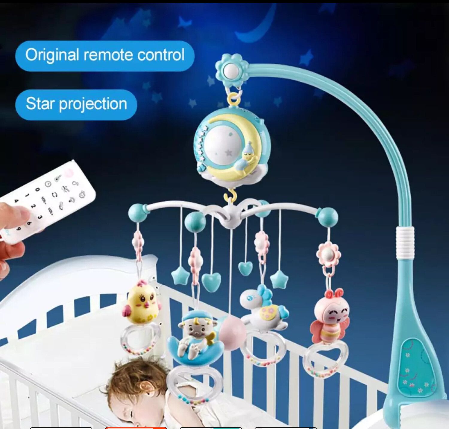 Baby Musical Crib Mobile Bed Bell Toys