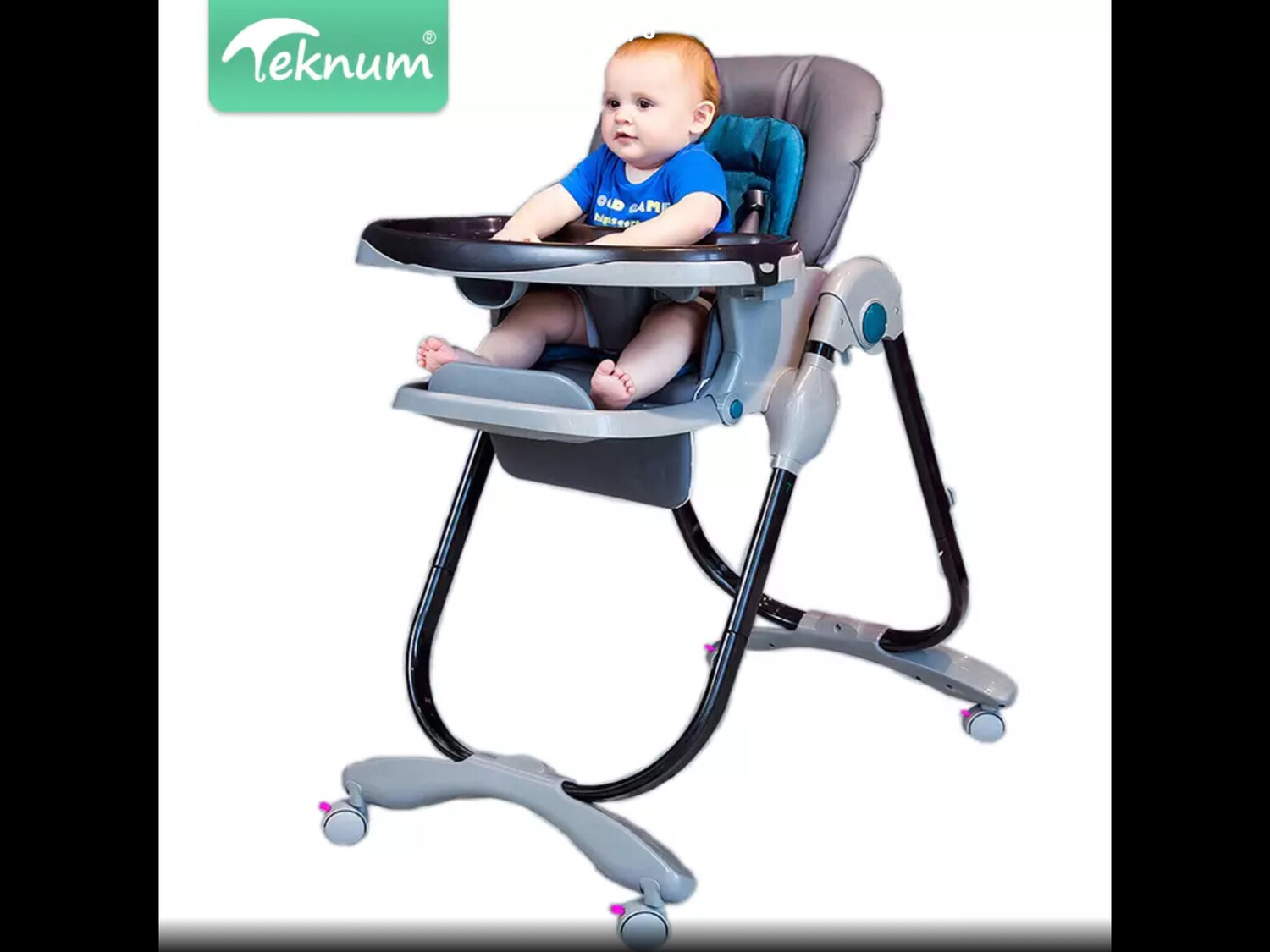 Luxury Portable Baby Cot with Linen & Mosquito Net + Luxury Multifunctional High Chair