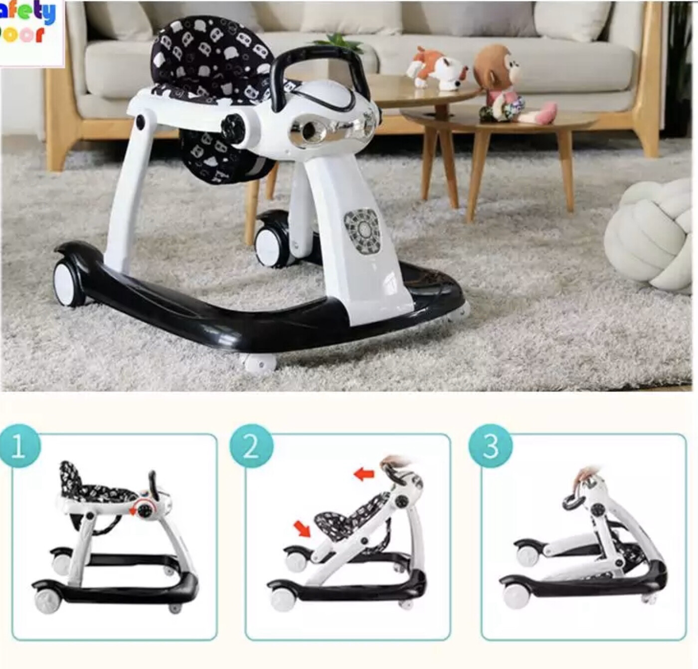 2 in 1 Multifunctional Baby Walker