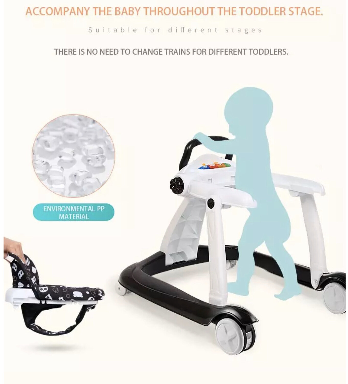 2 in 1 Multifunctional Baby Walker