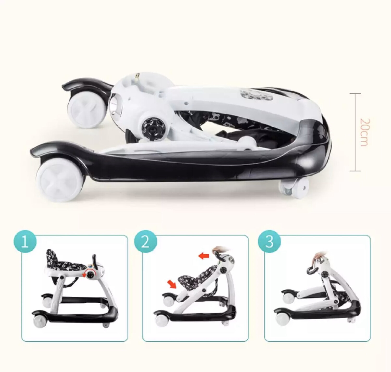 2 in 1 Multifunctional Baby Walker