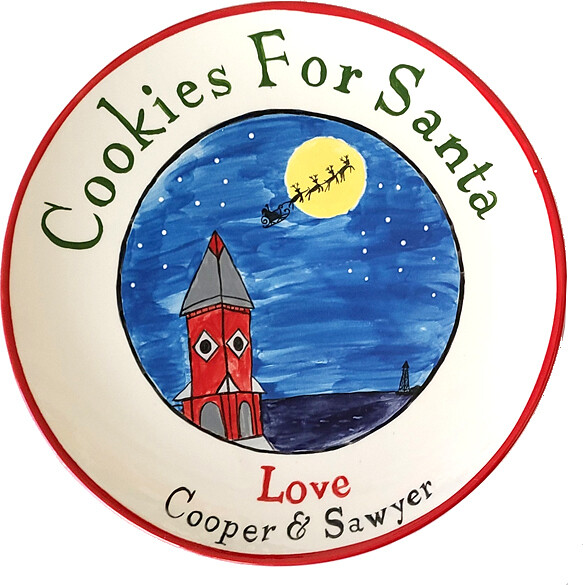 Cookies for Santa or Children's First Christmas Plate