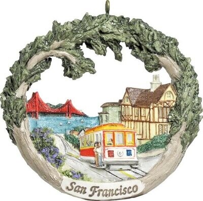 AmeriScape Ornament San Francisco, CA Cable Car