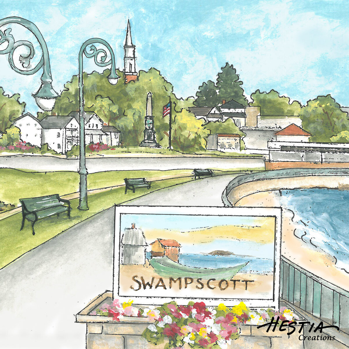 Swampscott WaterScape Coaster Set