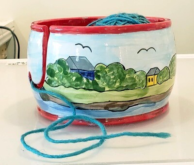 Marblehead Ceramics - Knitting Yarn Keeper Bowl