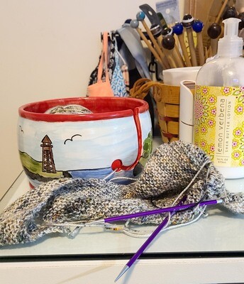 Marblehead Ceramics - Knitting Yarn Keeper Bowl