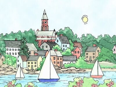 Marblehead WaterScape - Note Cards  Box of 10