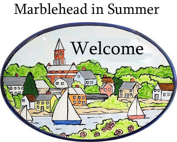 Marblehead Ceramics Oval House Plaque