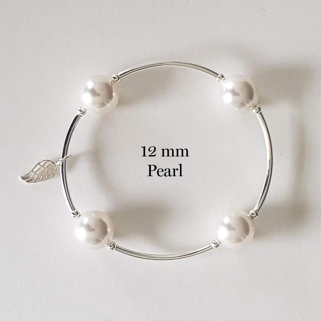 Blessing Bracelets, Select your pearl size - 8 mm or 12 mm: 12 mm Pearl