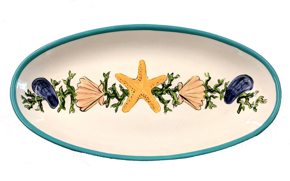 Hand-painted Ceramic Oval Platter