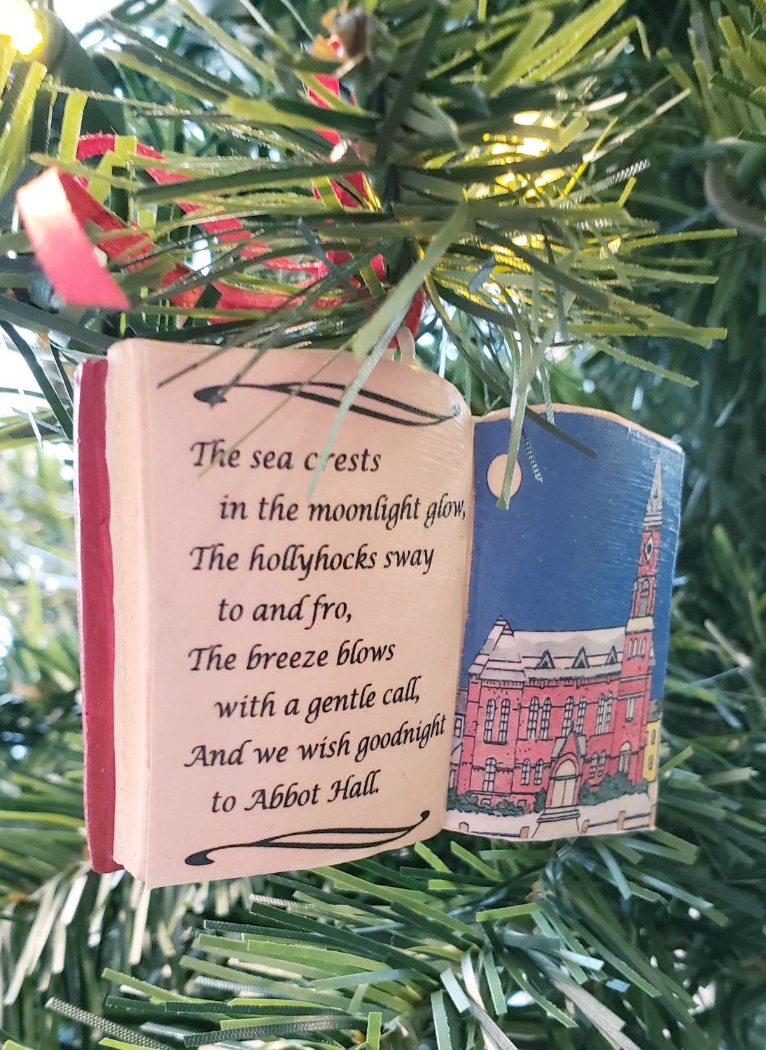 Marblehead WaterScape - Abbot Hall Poem Ornament
