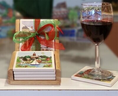 Marblehead WaterScape - Coaster Set