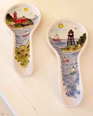 Marblehead Ceramics Spoon rest Marblehead Ceramics Spoon rest