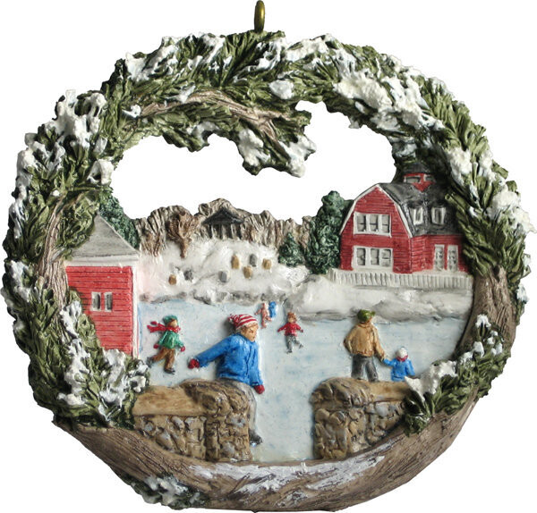 1997 Marblehead Annual Ornament - Ice Skating on Redd's Pond
