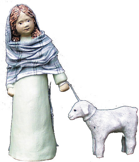 Nativity Figure Retired   Shira Shepherd Girl