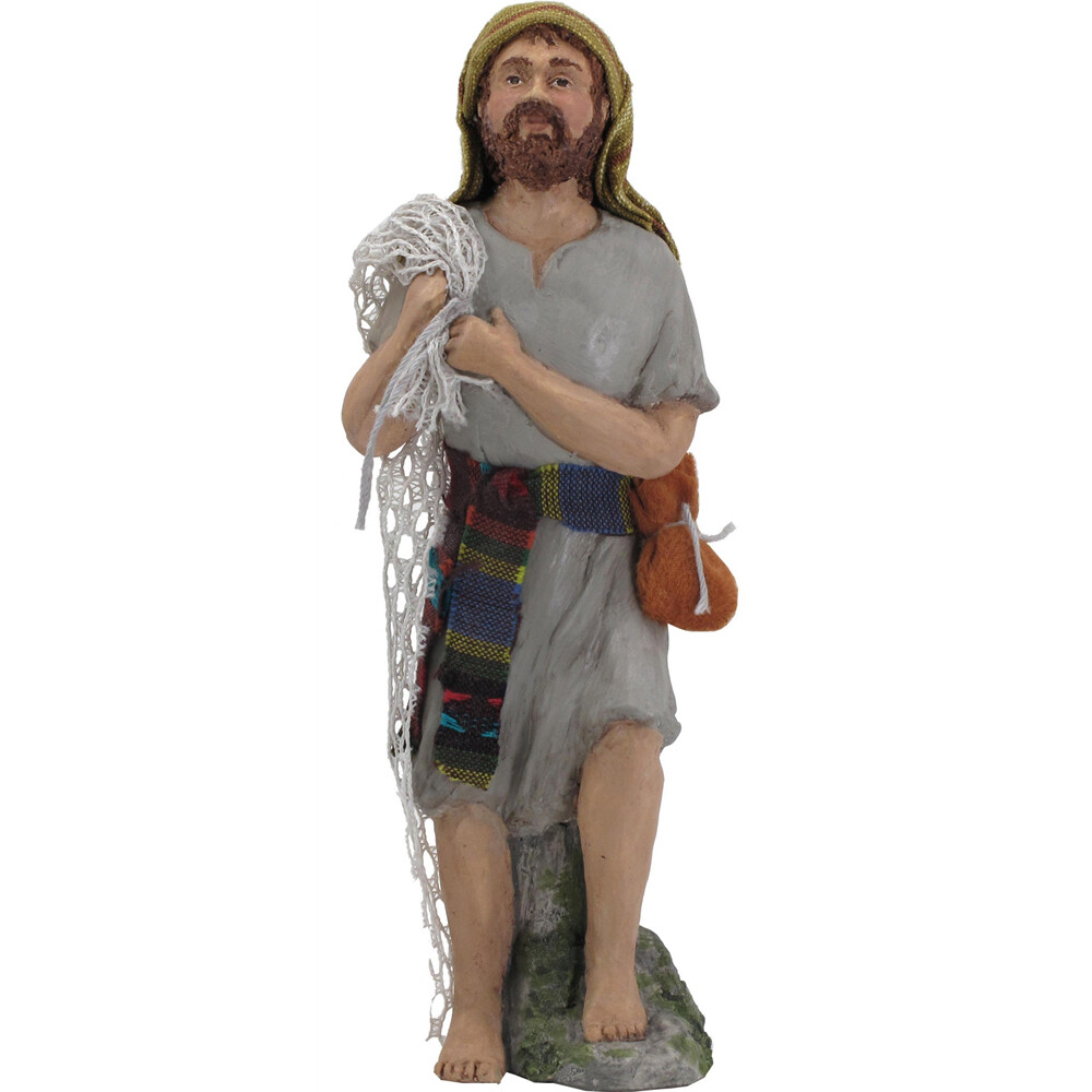 Nativity Figure Retired - Cast & Painted Simon the Fisherman Nativity Figure Retired - Cast & Painted Simon the Fisherman