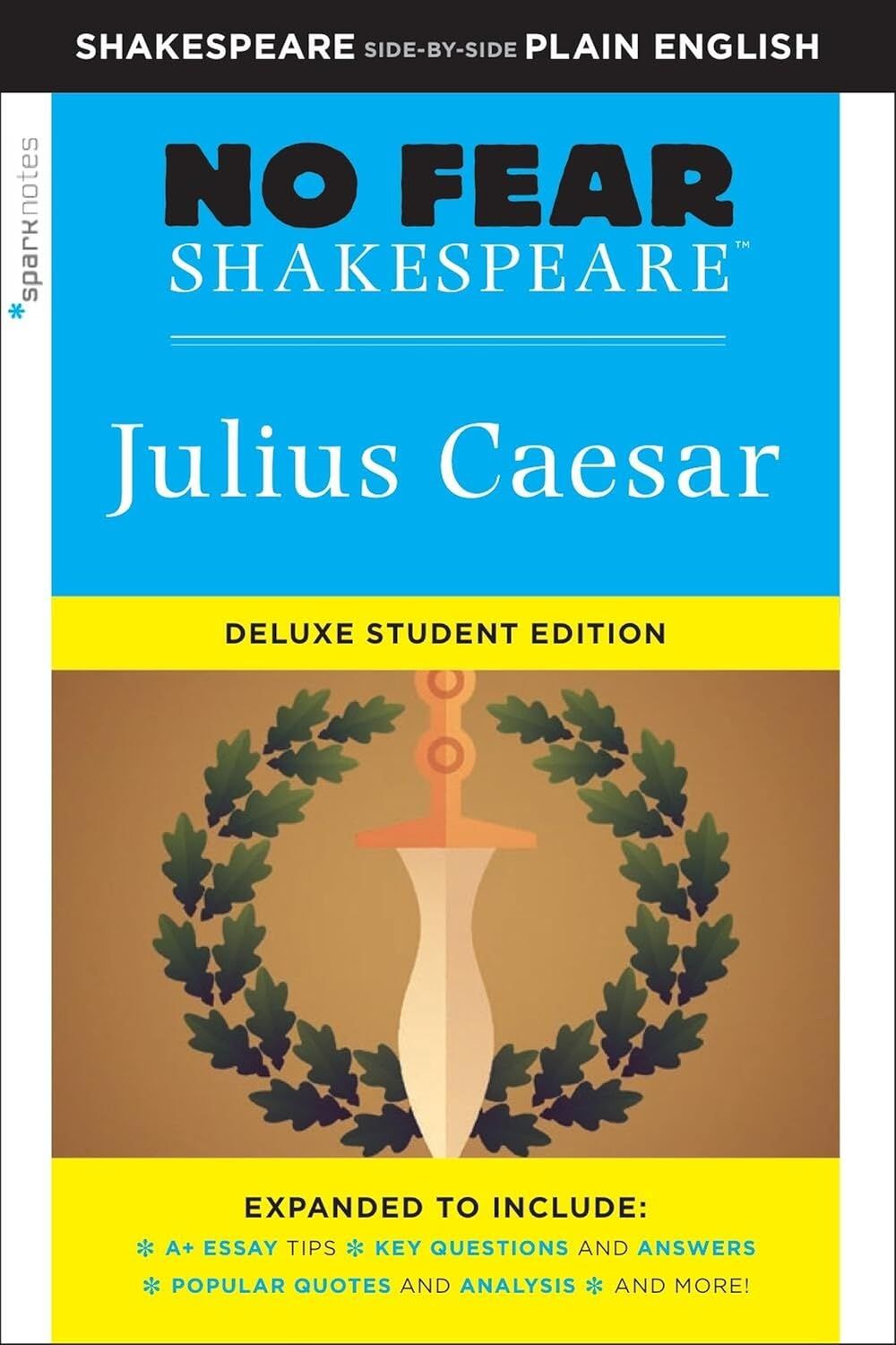 TENTH GRADE - NO FEAR SHAKESPEARE JULIUS CAESAR - DELUXE STUDENT EDITION - SPARK - ISBN 9781411479654