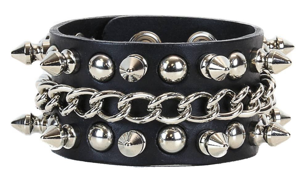 BC141  CHIAN SPIKE STUDDED BRACELET