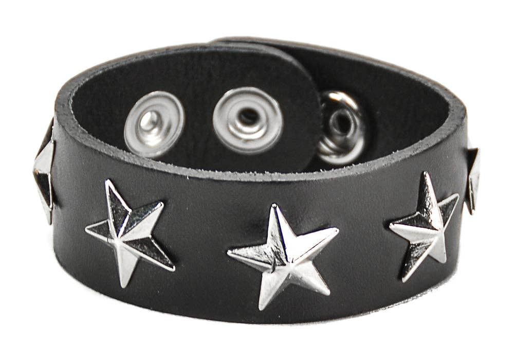 BC237 STAR LEATHER BRACELET
