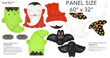 Ghost Town Halloween Stuffie Minky Panel