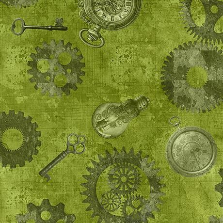 Steampunk Halloween 3 - Gears - Green