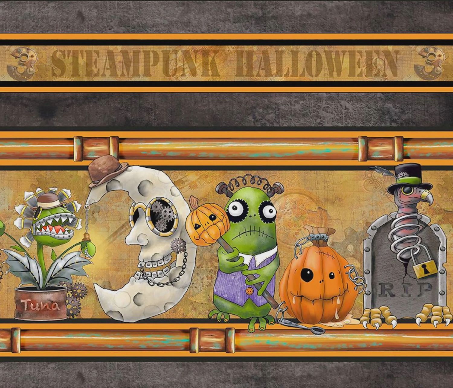 Steampunk Halloween 3 - Border Stripe