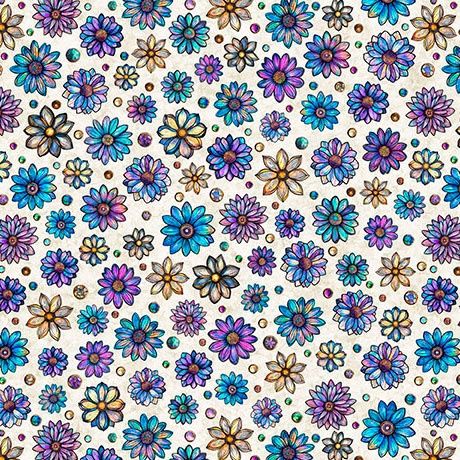 Mosaic Blooms Small Floral Cream