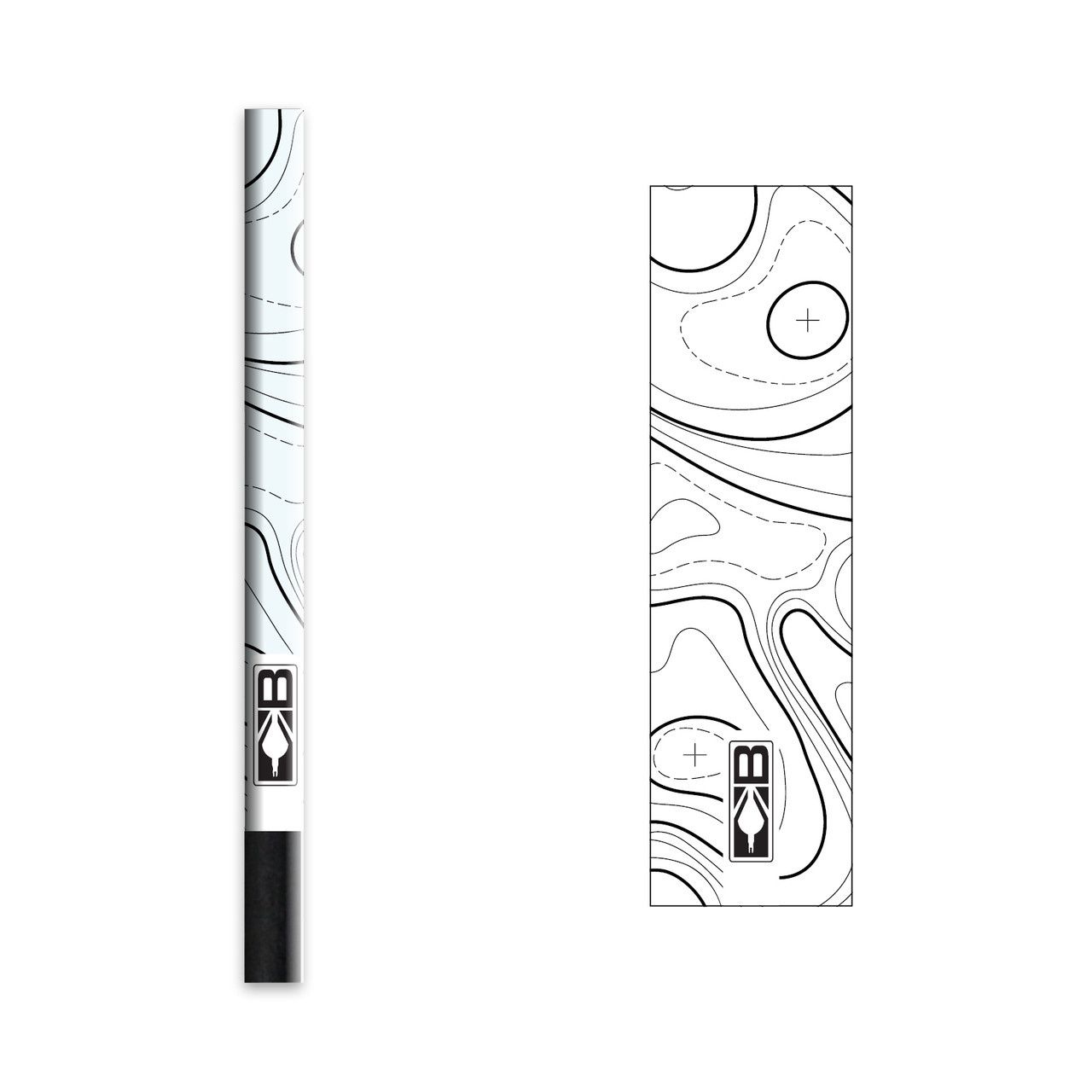 WRAP TOPOGRAPHICAL MAP, COLOR: WHITE