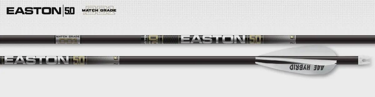 EASTON 5.0 MATCH GRADE SHAFTS W/ HIT AND COLLARS 12 PK