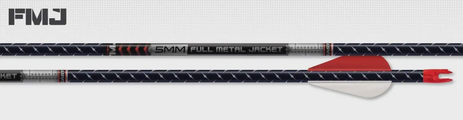 EASTON 5MM FMJ FLETCHED BLAZER VANES 6 PK
