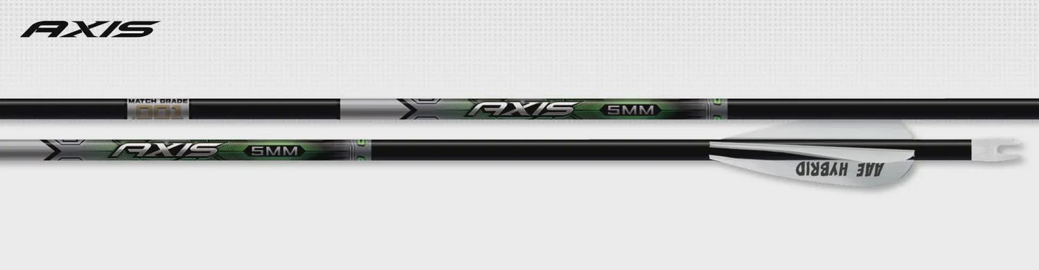EASTON AXIS 5MM MATCH GRADE SHAFTS W/HIT AND COLLARS 12 PK