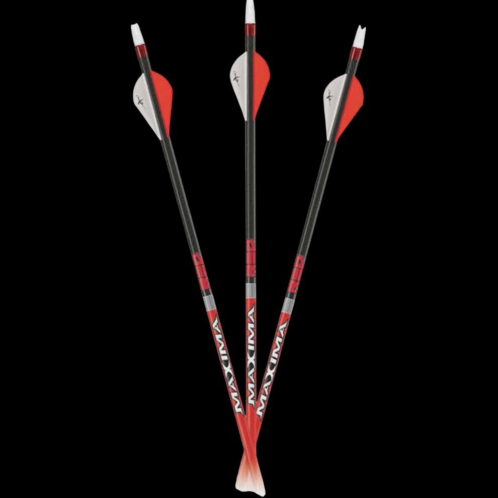 CARBON EXPRESS MAXIMA RED FLETCHED ARROWS
