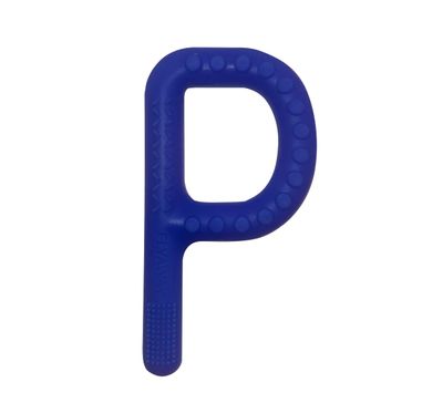 Chewable Textured “P” - Chewable toy - chewable sensory toy