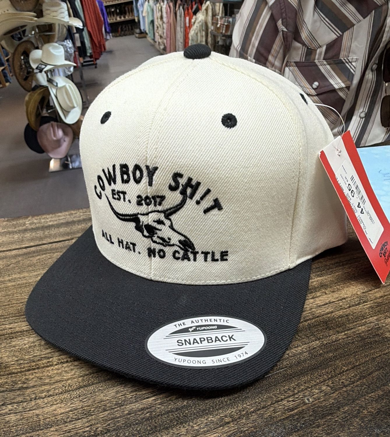 Cap All Hat Natural/White Cowboy Sh*T 245