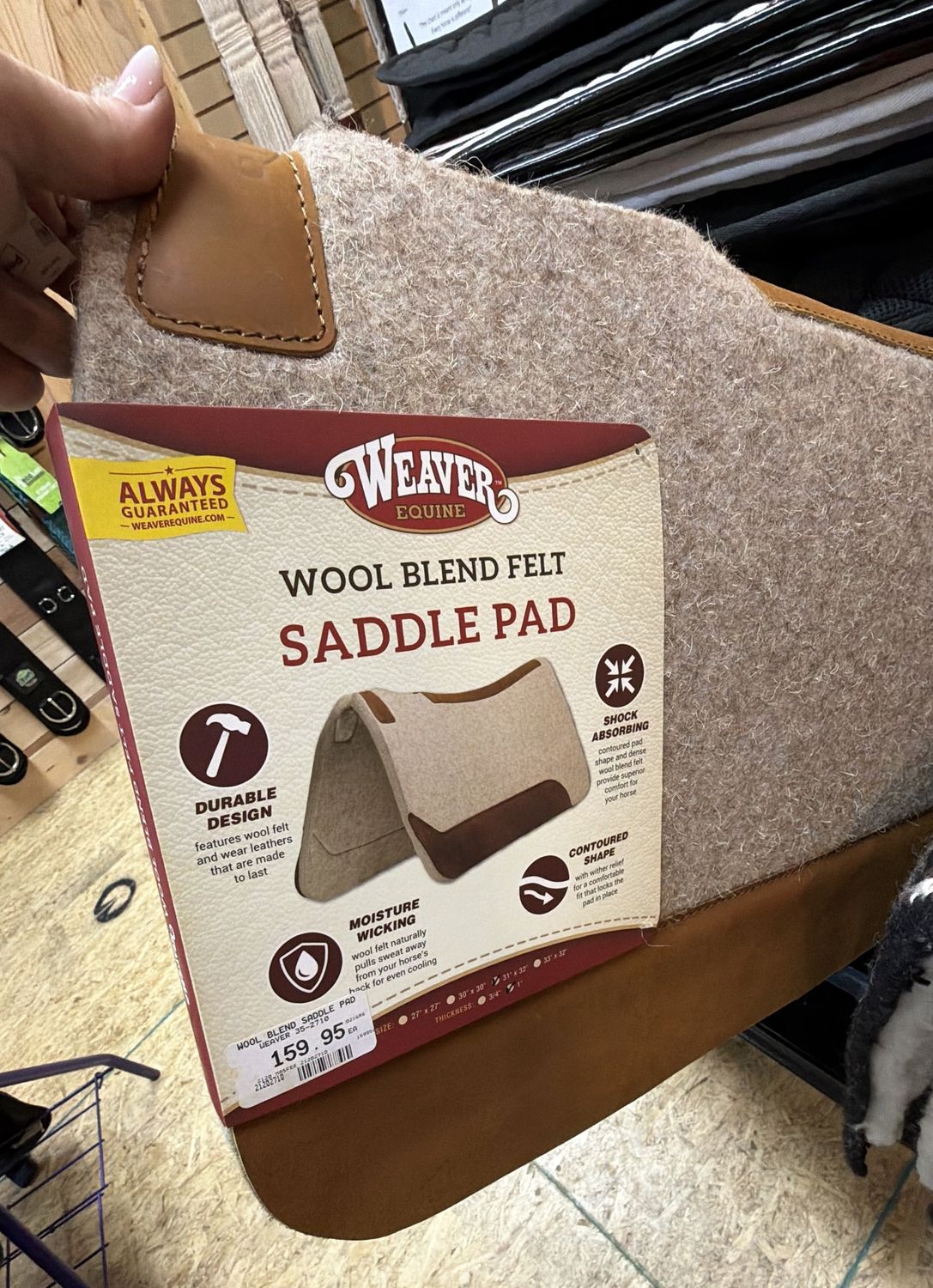 Wool Blend Saddle Pad Weaver 35-2710