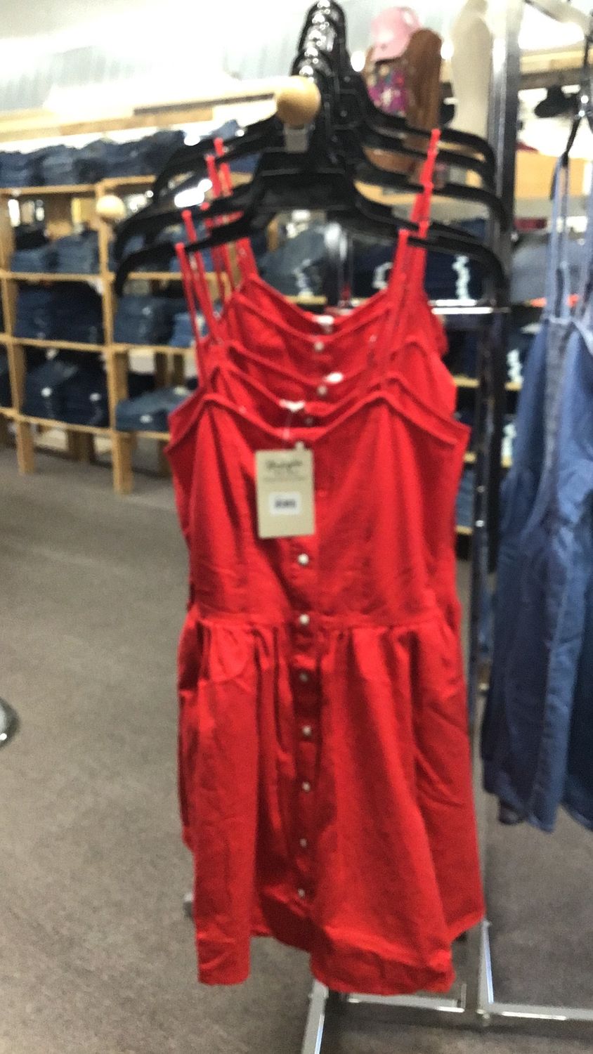 Ladies Dress Red Retro- 112379499